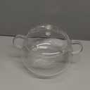 2.5 Quart Glass Saucepan Simmer Pot With Lid, Glass Cookware Glass Pot, Microwave, Stove and Dishwasher Safe Borosilicate Glass pitcher