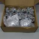 54 Pcs Mini Silver Disco Balls - Hanging Mirror Ornaments for Party, Wedding, Christmas Supplies (1.2 Inch, 2 Inch, 3.2 Inch, 4 Inch)