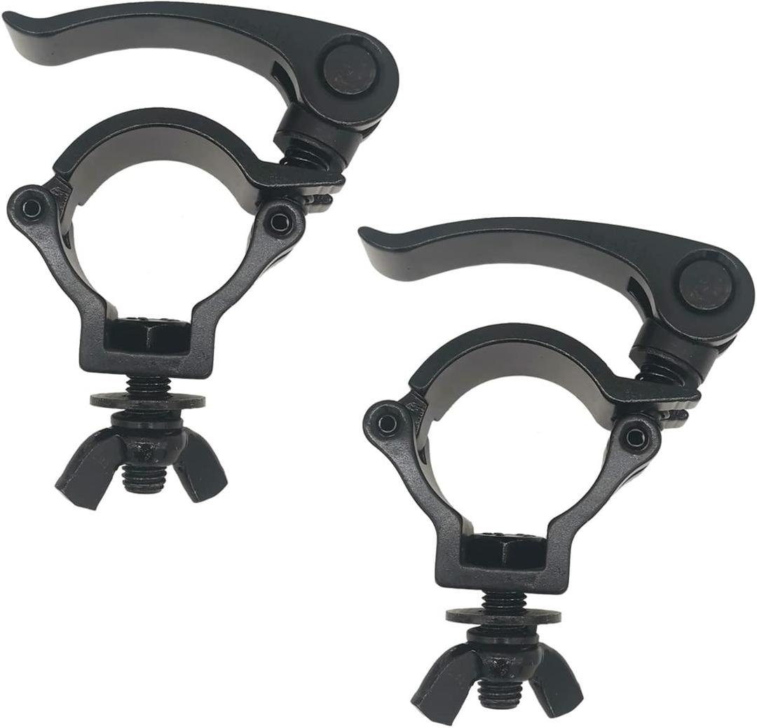 2 Pack 1.49-1.57 inch Lighting Truss Clamp Stage Light Clamps Heavy Duty 220 Lbs for DJ Lighting Par Lights Spot Lights