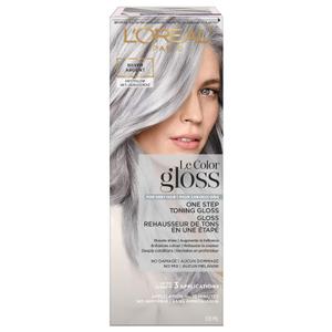 LOreal Paris Le Color Gloss One Step In-Shower Toning Hair Gloss, Neutralizes Brass, Conditions & Boosts Shine, Silver, 4 Ounce