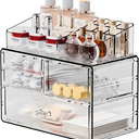 Makeup Organizer Bathroom Organizers and Storage, Multi-Ply Acrylic Skincare Organizers, Ideal Makeup Organizer for Vanity or Dresser with Drawer (5 Drawers)