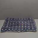 Mora Pets Dog Bed Crate Pad Ultra Soft Pet Bed with Cute Star Print Washable Crate Mat for Large Medium Small Dogs Reversible Fleece Dog Crate Kennel Mat Cat Bed Liner 21 x 12 inch Dark Blue