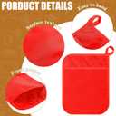 WILLBOND 12 Pieces Funny Pot Holders with Pocket for Kitchen Heat Resistant Oven Mitts Pot Pads for Baking Cooking Teacher Appreciation Christmas Housewarming Gifts