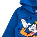 Disney Mickey Mouse, Goofy and Donald Duck Boys Pullover Hoodie for Toddler, Little and Big Kids (Blue), and 3T