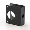 Door Knob Reinforcement Plate Matte Black, Fits 1-3/8" Doors, 2-3/8" Backset, Door Lock and Door Knob Cover Plate, Deadbolt Cover Plate, Reinforce and Repair Wood or Metal Doors