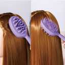 Purple Double-sided Hair Brush, Portable Massage Comb
