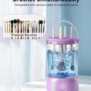 Makeup Brush Cleaner - 9000 RPM Electric Makeup Brush Cleaning Machine, IP65 Portable Make up Brush Cleaner for Makeup Sponges and Brushes (Purple) (Purple)
