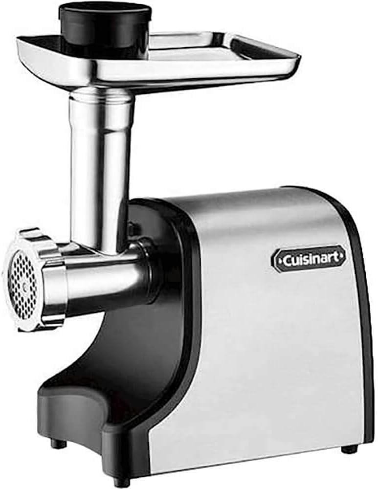 Cuisinart Electric Meat Grinder, Stainless Steel, 
Grinds a wide variety of meats, including beef, chicken, turkey, venison and more. Cord length : 34 Inches