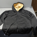 Yeokou Women's Casual Full Zip Up Sherpa Lined Hoodie Sweatshirt Jacket Coat (Medium, Black)