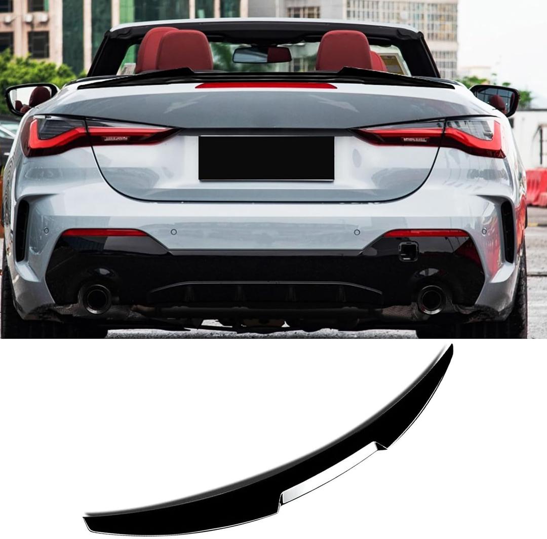 KHK G23 Rear Spoiler, Gloss Black Rear Trunk Spoiler Wings, ABS Material M4 Style Rear Spoiler Wing Lid Fits for BMW 4-Series G23 Convertible 2021-2023 2022