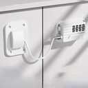 Refrigerator Lock,Combination Lock for Fridge,Window Safety Lock,Cabinets and Drawers,Easy Install No Keys Needed (White)