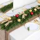 Artificial Christmas Garland  6FT Real Touch Norfolk Pine Garland, Greenery Winter Decoration for Mantle, Table, Fireplace, Indoor & Outdoor Use (1, 6FT)