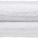 Cozy Earth Ribbed Bath Sheet Set - 60% Cotton 40% Viscose from Bamboo Bath Sheets - Soft & Absorbent Textured Ribbed Pattern - 2 Pack White