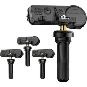 TPMS Sensor,315MHZ Tire Pressure Monitoring System Replacement for Ford F150 Ecosport Edge Escape Explorer Focus Mustang Lincoln MKC MKS MKT MKZ Navigator Replace#DE8T-1A180-AA 9L3Z-1A180-AF Set of 4