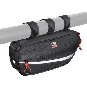 KEMIMOTO UTV Roll Cage Storage Bag Universal 1680D Grab Handle Storage Bag Dimensions 11" x 5" Side by Side Accessories Compatible with UTV, ATV, Golf Cart, Bike, Off-road Vehicle (Black)