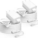 2 Pack for Ring Indoor/Outdoor Power Adapter Charger, Ring Stick Up Cam Plug-in 3rd/2nd Gen/Stick Up Cam Pro & Ring Spotlight Cam Plus, Pro Battery Camera Barrel Power Cord USB-C Charging Cable 13.2ft