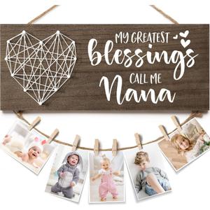 Grandma Gifts, Christmas Gifts for Grandma Picture Frame, Birthday Grandmother Gift from Grandchildren Grandkids Photo Holder, Best Gigi Nana Gift for Thanksgiving Christmas Mothers Day Grandparents