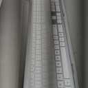 Wireless Keyboard and Mouse Combo - Full Size Slim Thin Wireless Keyboard Mouse with Numeric Keypad 2.4G Stable Connection Adjustable DPI (White & Silver)