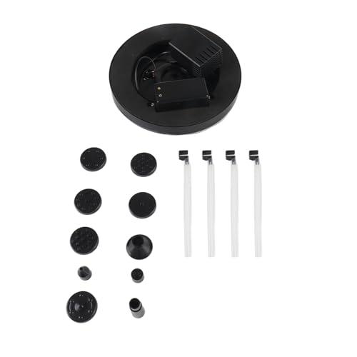 Solar Fountain 3.5W Solar Powered Water Fountain Pump 800mAh Battery 6 Nozzles Solar Bird Bath Fountains Pump for Bird Bath Garden Pond Patio Water Cycle (Black)