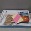 16" Sand Painting Light Box, Portable Light Up Sensory Table for Kids & Adults, 3 Color Modes & 10 Levels, Durable Sand Drawing Table for Autism Therapy, Tracing, Meditation & Classroom (Blue)