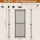 51"-87" Extra Tall Cat Gate for Doorways, Fits 29.2"-40.2" Wide
