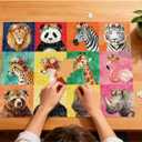 Puzzles for Adults 1000 Pieces - Beast-Themed Colorful Jigsaw Puzzles, Fun Family Game, Challenging Brain Teaser, 28 x 20 in, Great Gift Idea & Home Decor (Floral Beasts)