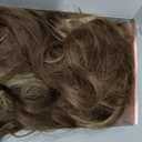 FLUFYMOOZ Ponytail Extension, 26 Inch Drawstring Ponytail Hair Extensions for Women， Long Curly Wavy Ponytail Natural Wavy Synthetic Hairpiece for Women (26 Inch Cool Brown with Blonde Highlights)