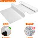 Extra Large Silicone Mat for Kitchen Counter, Heat Resistant Mats for Countertop, Bar mat, Skin-Friendly Surface Countertop Protector, Pet Feeding Pad, Freely Cuttable (Translucent, 20"x80"x1.6 mm)