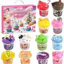 Sumsoltic Slime Advent Calendar Christmas Countdown 24 DIY Toys for Kids Advent Calendar for Teen Girls Christmas Treats Holiday Gifts Stocking Stuffers