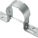 2-3/8" Fence Brackets(24Pcs),Galvanized Pipe Grip Tie,Steel to Wood Fence Bracket,Dock Side Pipe Holder,Metal Brackets for Metal Posts (No Include Screws)