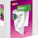 Avery Durable View 3 Ring Binder for Home, School Supplies, Office, or Organization Needs, 2" Slant Ring, 1 Pack White Binder (17032)
