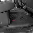 Rough Country Sure-Fit Floor Mats for Chevy Silverado & GMC Sierra 1500/2500HD/3500HD (2019-2025) Bench Seat - Waterproof, Non-Slip Flexible Floor Mat, Front & Rear Set