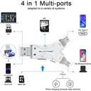 SD Card Reader for iPhone/ipad/Android/Mac/Computer/Camera,4 in1 Micro SD Card Reader Trail Camera Viewer, Portable Memory Card Reader SD Card Adapter for SD and TF Cards(White)