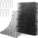 Pomeat 10 PCS Scat Mat for Cats Indoor 16" x 12" with Spikes Sprickle, Digging Deterrent for Dogs, Outdoor for Garden and Fence with 7 Staples