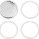 12 Cup Moka Pot Gasket And Filter For Stovetop Espresso Coffee Makers, Rubber Seals Gasket For Stove Top Coffee Maker Espresso Machine Replacement Parts
