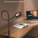 Lamicall Gooseneck Phone Holder Bed - [Nylon Braided] Flexible Arm, 38inch Overall Length, 360 Adjustable Clamp Clip, Overhead Cell Phone Mount Stand for Bed, Desk, 4-7 Cellphone, Gifts