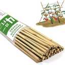Bamboo Stakes,4FT Natural Bamboo Garden Stakes,BOVITRO 25Pcs Plant Stakes,Bamboo Sticks for Tomato,Beans,Vegetable and Climbing Plants