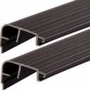 Pangda 2 Pcs 36 L Fixed Vinyl Sill Cap 1-1/4 Inches High Exterior Door Threshold Seal Replacement for Residential Door Trim-to-fit Fixed Vinyl Sill for Residential Entry Waterproof(Dark Brown)