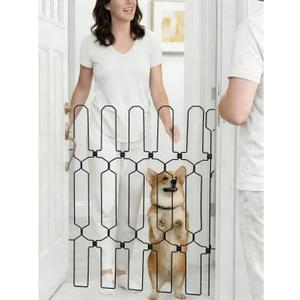 Expandable Pet Gate for Dogs & Cats  Retractable Mesh-Free Safety Barrier, Adjustable Width 2"-35", Portable Foldable Dog Fence for Doorways, Stairs, Hallways, No Drilling, Easy to Install