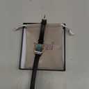 Top Plaza Womens Ladies Fashion Leather Wrist Watch Rectangle Elegant Simple Dial Analog Quartz Dress Watch (Black)