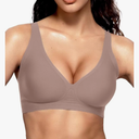 Vertvie Womens Wireless Seamless Bras Deep V No Underwire Push Up Bras Supportive Full Coverage Bralettes Plunge T Shirt Bra XL
