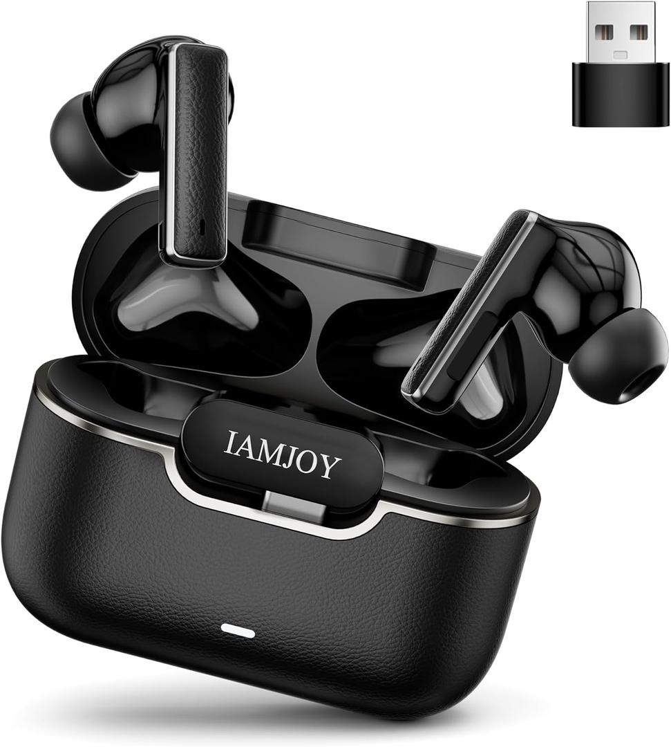 IAMJOY Gaming Earbuds, 20ms Low Latency, Active Noise Cancelling with 6 Mic, 2.4GHz & Bluetooth, 35 Play Time, Wireless Earbuds Compatible with Meta Quest 3/2, PS5/4, Steam Deck, VR, Switch, PC (Black)