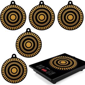 5pcs Thermochromic Silicone Induction Cooktop Protector Mat - Silicone Mat for Induction Cooktops
