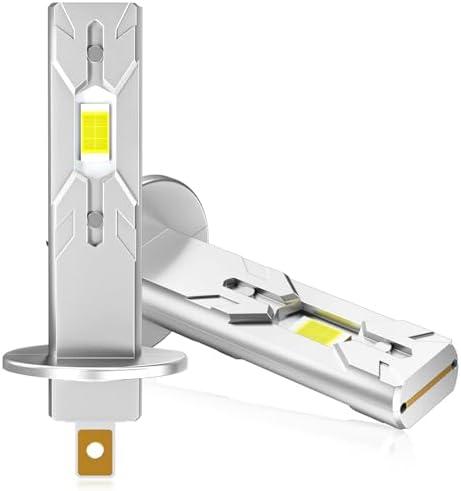 AILEO H1 LED Fog Light Bulb, 25W 6000 Lumens Super Bright 6000K Cool White 360°Beam H1 LED Bulb for DRL or Fog Light Bulb Replacement 1:1 Mini Size Quick Install IP68 Waterproof, 2 Pack