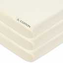 American Baby Company 3 Pack 100% Natural Cotton Fitted Mini Crib Sheets 38" x 24" - Soft & Breathable Small Nesting Portable Sheets, Fits Pack N Play Mattresses, Cream, for Boys & Girls