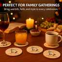 Amen Christian Religious Coasters Set of 4 Absorbent Ceramic Drink Coasters with Non-Slip Cork Base Prayer Hands Faith Blessing Bible Verse Decor for Coffee Table Church Gift