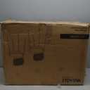 VASAGLE Dining Chairs, Set of 2 Accent Chair for Dining Room Kitchen, with Boho PE Rattan Back, Synthetic Leather Upholstery, Coffee Brown ULDC160K24