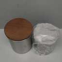 2PK 25 Lbs total 50 Lbs Stainless Steel Dog Food Storage Container with Airtight Wooden Lid & Ceramic Bone Handle, Large Metal Dog Food Bin for Dogs & Cats, Keep Fresh, Easy to Clean