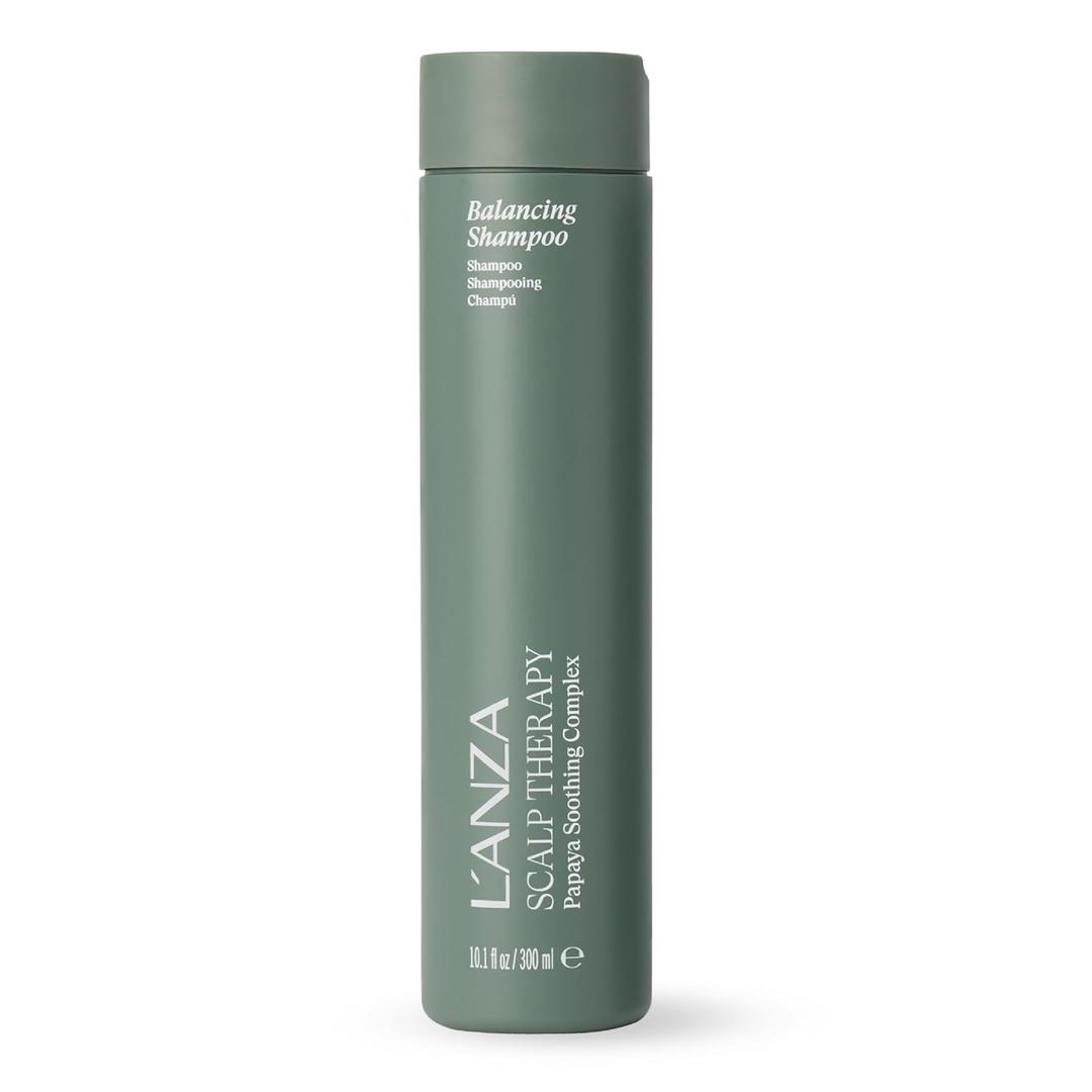 L'ANZA Scalp Therapy Balancing Shampoo For Damaged Hair & Sensitive Scalps, Soothes Dryness, Moisturizing, Removes Buildup, Gentle Daily Cleanse, Leaves Hair Soft, Color Safe Sulfate Free (10.1 Fl Oz)
