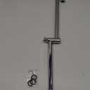 Shower Head Extension Arm, 16'' Solid Brass Extension Extra Long Extender With Locking Set Screw, Rise or Lower Angle Height Adjustable, G1/2 Universal Connector Compatible (Chrome)